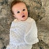 Everyday Kids Newborn Swaddle Blanket – Plush Faux Fur Swaddle Sack with Soft Fleece Lining – 0–3 Month Blue Baby Swaddle - 3 of 4