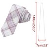 INSPIRE CHIC Plaid Woven Self-tied Striped Skinny Necktie 2.8" for College Graduation Campus 1 Pc - 2 of 4