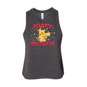 Women's - Pokémon - Happy Holidays Graphic Racerback Tank - 1 of 2