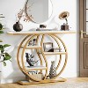 Lantine 47.24" Console able, Industrial 5-Tier Sofa Table Entryway T Table with Storage Shelves for Small Spaces, Hallway, Foyer - 2 of 4