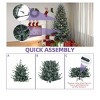 7.5ft Prelit Hillside Spruce Christmas Tree Pre-Decorated Artificial Hinged Holiday Xmas Tree - 3 of 4