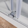 Frameless Shower Sliding Double Swing Door, 56"-60" Width, 62" Height, 3/8" Tempered Glass, Heavy-duty Stainless Steel Hardwares - 3 of 4