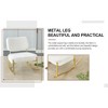 Vynxaria Ergonomic PU Cushioned Rocking Chair with Gold Metal Legs - Stylish Comfort for Any Room - 4 of 4