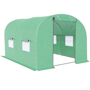 GustoWave  Walk-in Greenhouse  with 4 Ventilated Mesh Windows & Zippered Roll-Up Door - 1 of 4