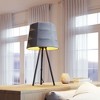 Zuo Modern 22.4" Mozzi Table Lamp Gray & Black – Powder-Coated Steel Base with Poly Linen Shade - 2 of 4