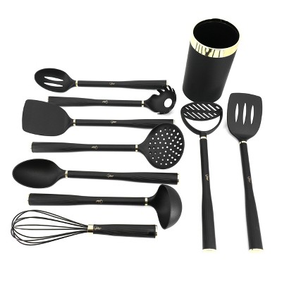 Bruntmor Silicone Cooking Utensils Set Heat Resistant - Blue - 24 Pieces :  Target