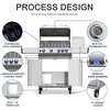 R.W. FLAME 5-Burner Propane Gas Grill with Side Burner, 42,000 BTU, Aluminum bottle opener,304 Stainless Steel BBQ Grill for Outdoor Cooking - 3 of 4