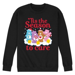 Men's - Care Bears - Christmas Tis The Season To Care Graphic Fleece Sweatshirt - 1 of 4