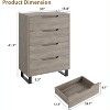 4 Dresser for Bedroom, 41.5" Tall Dresser, Freestanding Vertical Drawer Cabinet with Storage, Wooden Closet Storage Chest for Living Room, Entryway - 2 of 4