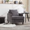 NicBex Accent Chair Modern Chenille Fabric Lounge Armchair with Pillow and Wood Frame for Bedroom,Living Room - 2 of 4