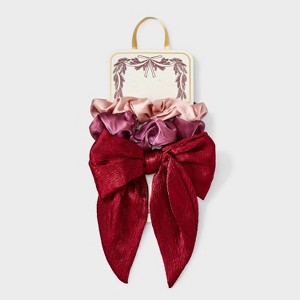 Hair Twister Set 3 pk - A New Day™ Mauve/Red - 1 of 3