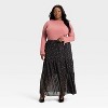 Women's Chiffon Maxi A-Line Skirt - Ava & Viv™ Black Floral - 3 of 3