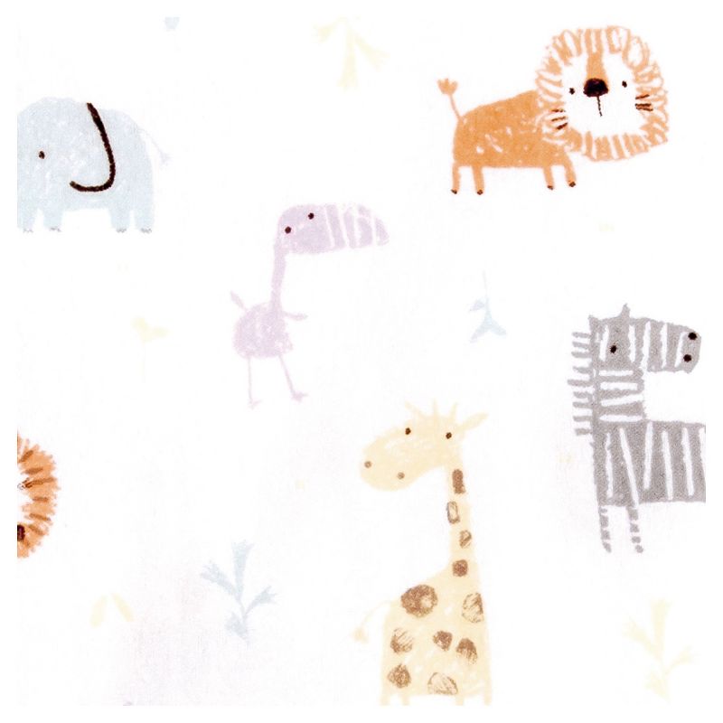 Trend Lab Deluxe Flannel Fitted Crib Sheet - Crayon Jungle, 3 of 5