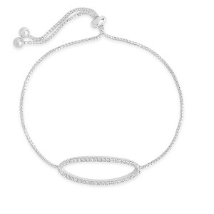 SHINE by Sterling Forever Oval CZ Slider Bracelet - 1 of 2