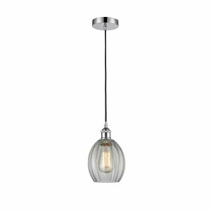 Eaton - 1 Light Cord Hung Mini Pendant In Industrial Style-10.75 Inches Tall and 5.5 Inches Wide - 1 of 1