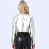 INSPIRE CHIC Women's PU Long Sleeve Casual Cocktail Party Bolero Shrug - 3 of 4