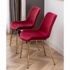 NicBex Round Dining Table Set Morden Kitchen Table for 2 with MDF Tabletop and 2 Velvet Chairs for Home Office - 3 of 4