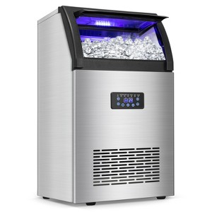 RAPSUAR Undercounter Commercial Ice Maker - Makes 150 lbs Half-Size Cubes per Day, 16.2 Inch, Freestanding - 1 of 4