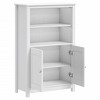 vidaXL Berg White Bathroom Cabinet - Spacious Storage with 4 Shelves and 2 Doors, Smooth UV-Painted Finish, Strong Solid Pine Wood Construction - 4 of 4