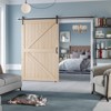 SMARTSTANDARD 84 in. Height K Shape Natural Wood Interior Barn Door (No Hardware Included) - 2 of 4