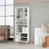 60.23" Essex 8 Shelf Décor Bookcase White/Zebra - Manhattan Comfort: Particle Board Frame, Fixed Shelves - image 2 of 3