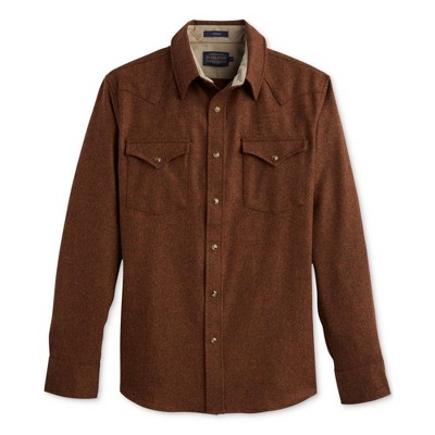 Pendleton Mens Canyon Standard Fit Western Wool Button Up Shirt