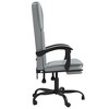 vidaXL Reclining Office Chair Light Gray Fabric - 4 of 4