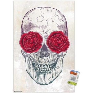 Trends International Rachel Caldwell - Skull Roses Unframed Wall Poster Prints - 1 of 4