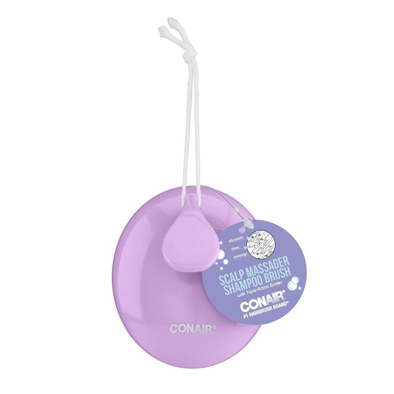 Conair Scalp Massager Shampoo Hair Brush - All Hair - Purple, 6 of 8