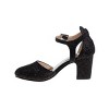 Badgley Mischka Toddler Girls Heel Dress Shoes with Bow Elegant Girls' Pumps, Low Heels, Flower Party, Wedding, Princess - 2 of 4