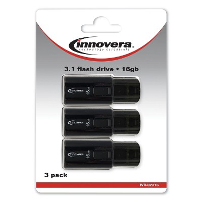 Innovera USB 3.0 Flash Drive 16 GB 3/Pack 82316