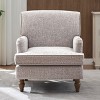 Whisen Vintage Upholstered Linen Armchair with Wood Legs - 2 of 4