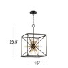 Possini Euro Design Gantz Bronze Warm Brass Chandelier 15" Wide Modern Sputnik 12-Light Fixture for Dining Room House Foyer Kitchen Island Entryway - 4 of 4