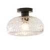 Dewdrop Green Glass Pendant Light,Brass Hanging Fixture,Kitchen Island Adjustable,Bulb Not Included - 2 of 4