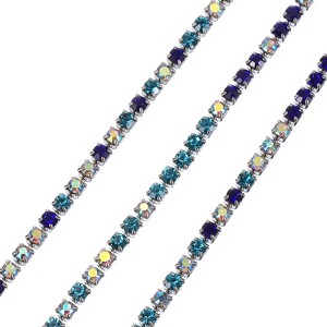 Unique Bargains Clothing Decoration Crystal Rhinestone Sew on Close Claw Chain Trim - 1 of 4