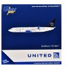 Boeing 737-800 Commercial Aircraft "United Airlines" White with Black Tail 1/400 Diecast Model Airplane by GeminiJets - 3 of 3