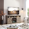 57.87" Farmhouse Barn Door TV Media Stand with Open and Closed Storage for TVs up to 65", Modern Entertainment Console for Dining Room - 2 of 4