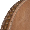 Storied Home Decorative Round Wood Tray with Hobnail Edge, Natural - 4 of 4