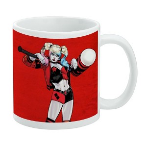 Harley Quinn Character Ceramic Coffee Mug, Novelty Gift Mugs for Coffee, Tea and Hot Drinks, 11oz, White - 1 of 4