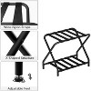 Acoinel Luggage Rack, Folding Suitcase Stand with Fabric Storage Shelf for Guest Room - 4 of 4