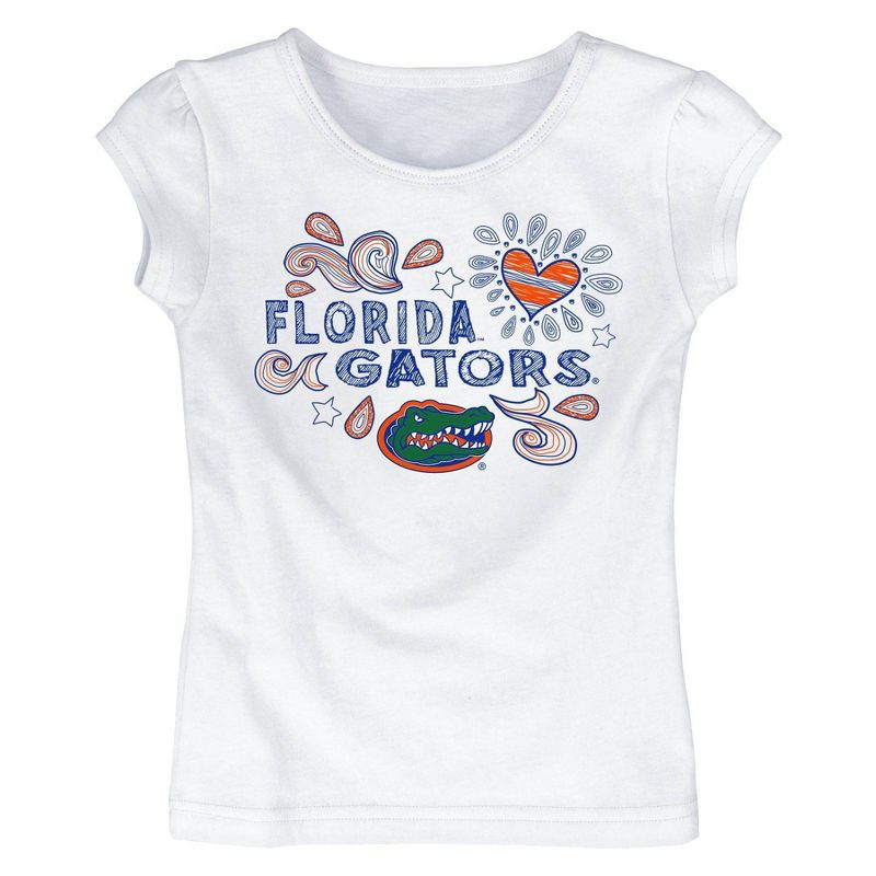 NCAA Florida Gators Toddler Girls&#39; White T-Shirt, 1 of 2