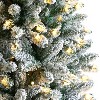 8ft. Slim Flocked Fir Artificial Christmas Tree with 400 Warm White LED Lights & 1348 Branches – Elegant Holiday X-Mas Glow - 4 of 4
