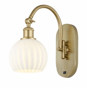 White Venetian - 1 Light Arm Swivels Side to Side Wall Sconce In Modern Style-11.5 Inches Tall and 6 Inches Wide - 1 of 1