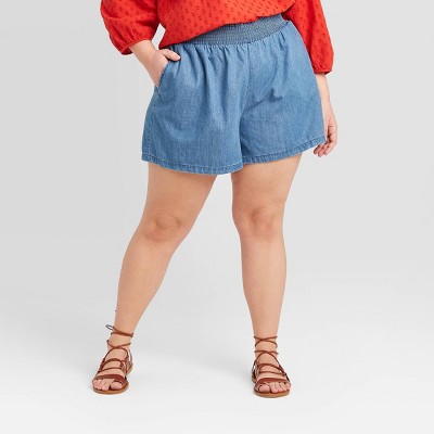 plus size denim dress target