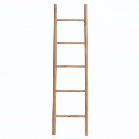 Natural wood best sale blanket ladder