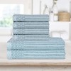 Modern Ribbed Cotton  Assorted Towel Set by Blue Nile Mills - 2 of 4
