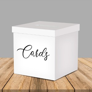 OnDisplay 10" Luxe Acrylic Clear Wedding Card Box w/Lid - Lucite Gift/Money Box - 1 of 4
