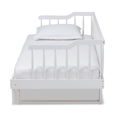 White Twin to King Expandable Wood Spindle Daybed