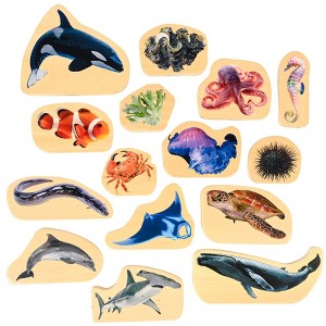 TickiT® Wooden Sea Life Blocks - Set of 15 - 1 of 4