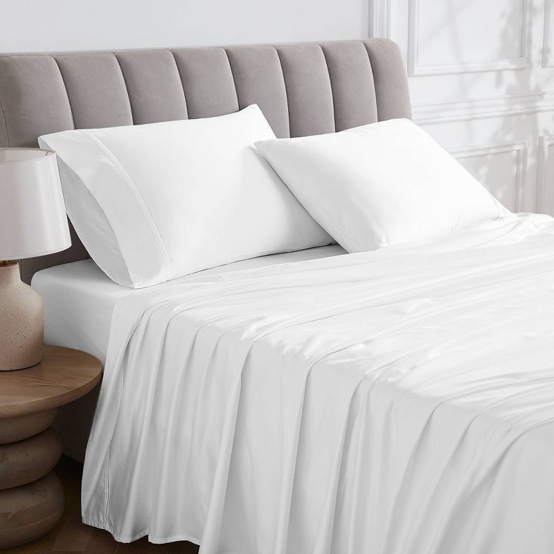 400 Thread Count Wrinkle Free Cotton Solid Sheet Set - Purity Home, 3 of 11